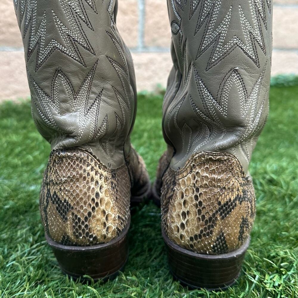 Vintage Dan Post Manning Python Boots Western Cow… - image 8